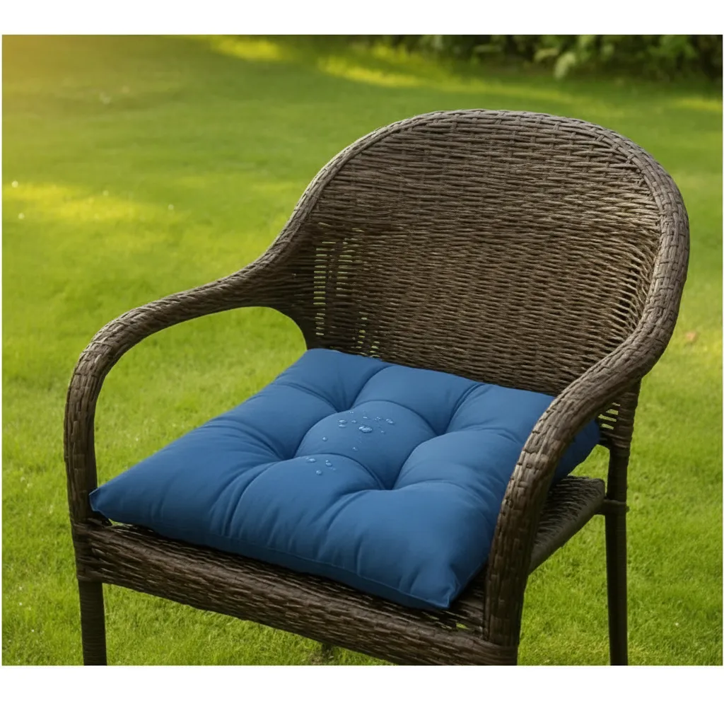 terra outdoor cojín impermeable capitoneado para silla con amarre