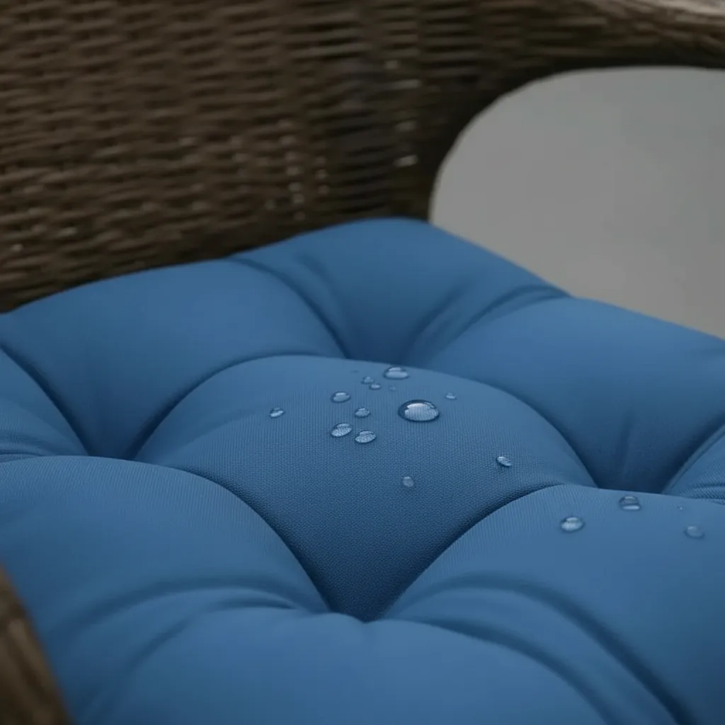 terra outdoor cojín impermeable capitoneado para silla con amarre