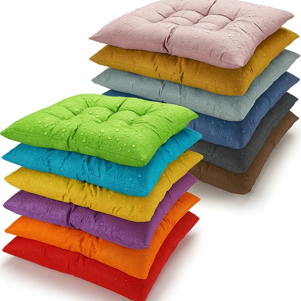 terra outdoor cojín impermeable capitoneado para silla con amarre