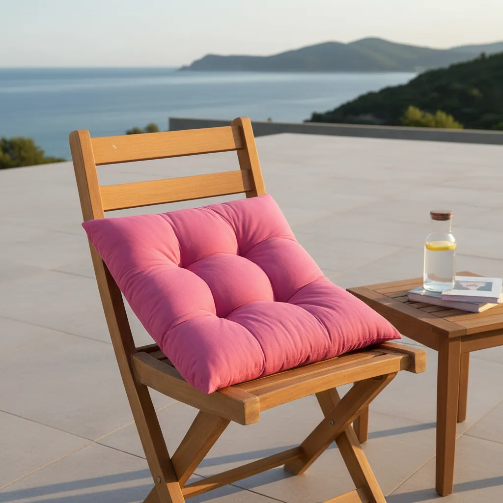 terra outdoor cojín impermeable capitoneado para silla con amarre