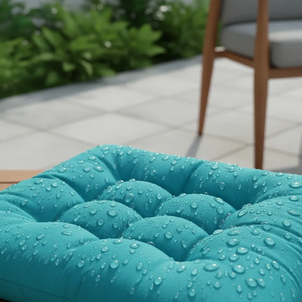 terra outdoor cojín impermeable capitoneado para silla con amarre