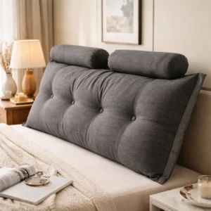 cozy premium cabecera con cojines cilíndricos